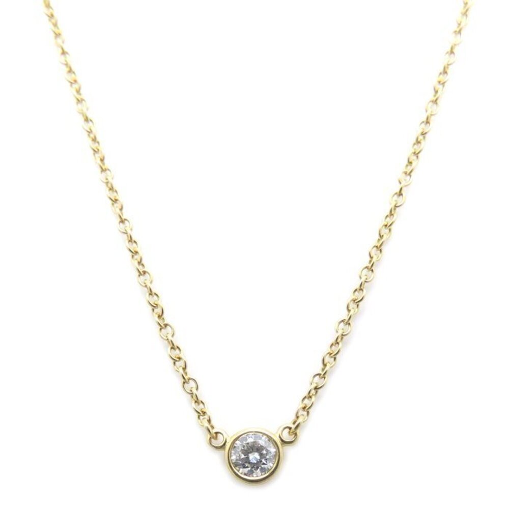 TIFFANY&Co. By the Yard Diamond Necklace 18K Yellow Gold 295960